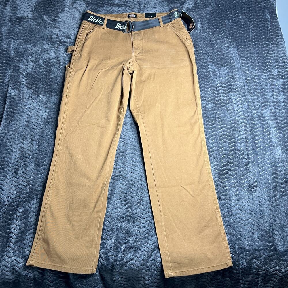 Dickies Women's Relaxed Fit Carpenter Pants with belt Size 30 NWT
